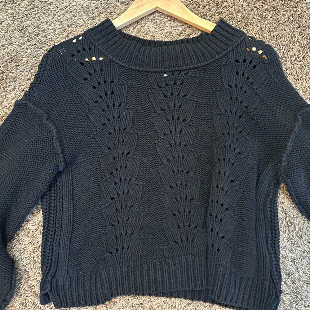 Black Knit Women's Sweater - Free People M